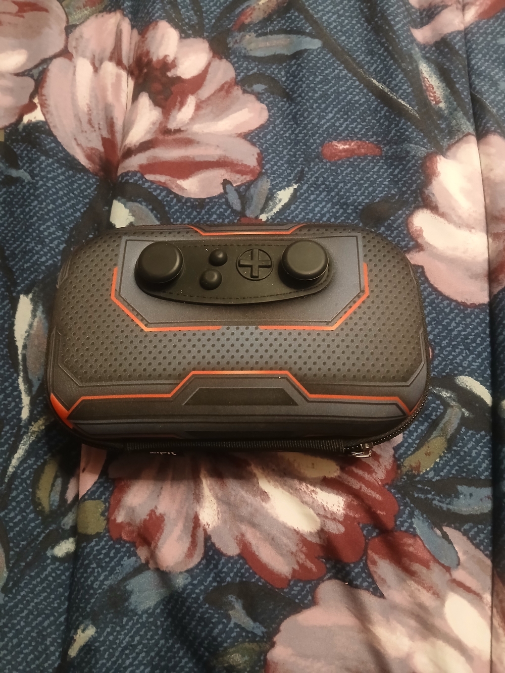 Portable Black and Red Hard Shell Game Controller Pencil Case
